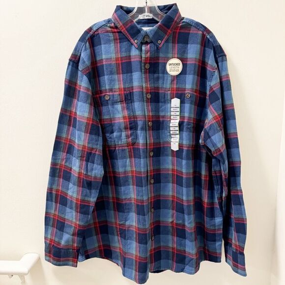 Duluth Trading Flannel Untucked Shirt - Size Large Tall - Picture 1 of 4